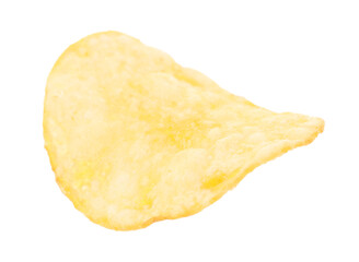 One tasty potato chip isolated on white