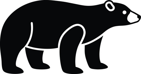 polar bear vector icon.