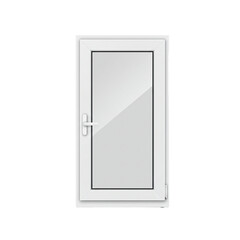 White PVC window vector isolated on white background 