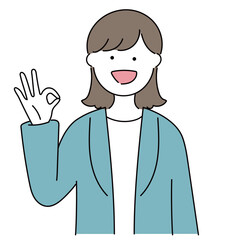 スーツ姿の女性_学校・習い事「良いですね」