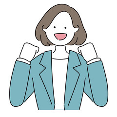 スーツ姿の女性「まかせて」