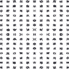 Small, symmetrical, rough, jagged spots in the form of a texture or collection of symbols.