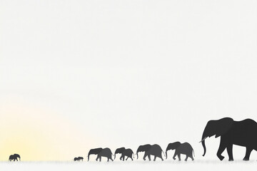 Fototapeta premium african elephant migration,