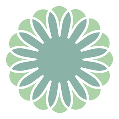 Brutalist geometric flower