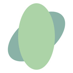 Oval Geometric Brutalist Shape