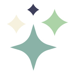 Brutalist geometric stars