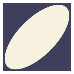 oval in square Geometric Brutalist Shape