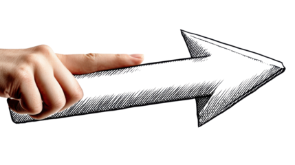 hand with pen and notebook