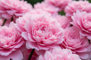 bunch of pink flowers sitting on top of a table 2