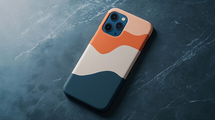 Fototapeta premium Mobile phone Abstract colored cover illustration. Ai generated.
