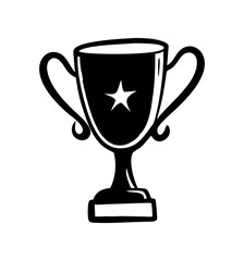 ​trophy vector illustration on white background