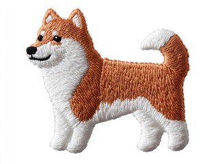 Cute embroidered Shiba Inu dog patch