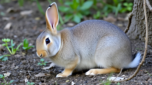 Lapin de garenne ou lapin commun (Oryctolagus cuniculus) - Laper