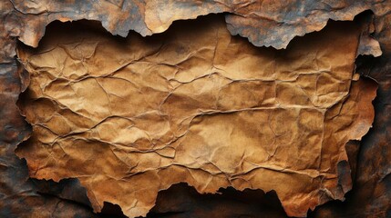 Naklejka premium Burned edges with crumpled paper texture.