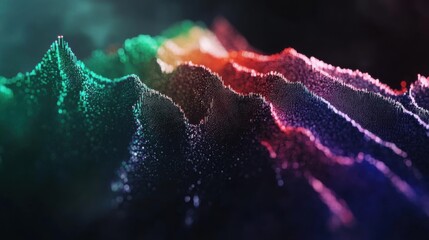 Colorful abstract digital landscape.