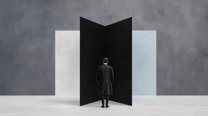 Dark and Twisted Labyrinth of Choices in a Surreal Setting