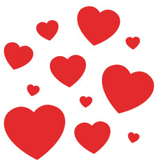 Love heart symbol icon isolated on white background.