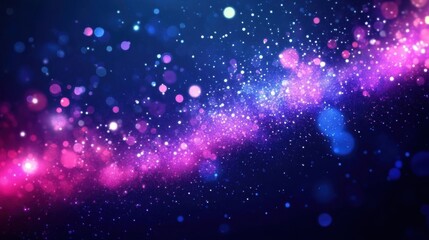 Cosmic Dust Trail with Purple Nebula.