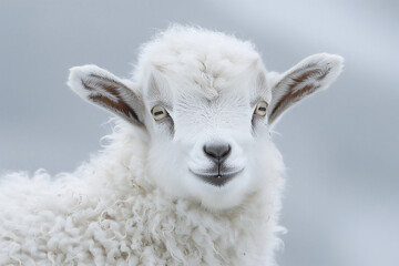 Obraz premium name : cashmere goat kid gentle gaze,