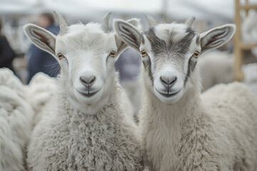 Fototapeta premium name : cashmere goat textile fair,