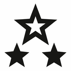Star icon set vector on white background.
