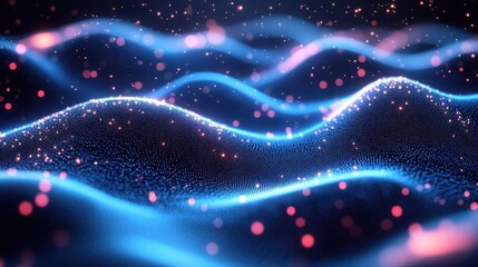 Glowing Particle Wavescape.
