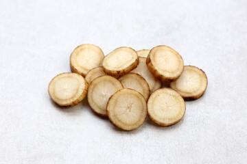 Fresh burdock roots or gobo roots