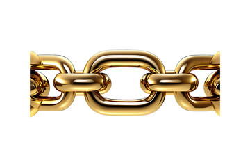 A Luminous Gold Chain Gleams isolated on transparent background
