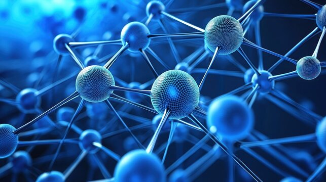 Illustrative model of interconnected molecular structures.