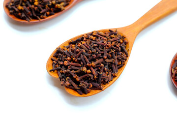 A spice of dried cloves, herbal medicine plant