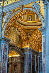 The Papal Basilica of Saint Peter in the Vatican, or simply Saint Peter's Basilica, is a church of the Italian High Renaissance located in Vatican City, an independent microstate enclaved within the c