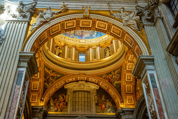 The Papal Basilica of Saint Peter in the Vatican, or simply Saint Peter's Basilica, is a church of the Italian High Renaissance located in Vatican City, an independent microstate enclaved within the c