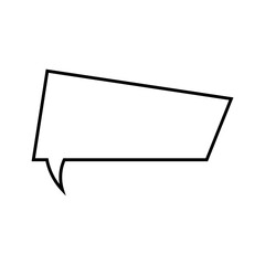 Naklejka premium Speech Bubble Icon with Simple Design. Black and White Color. Vector Illustration.