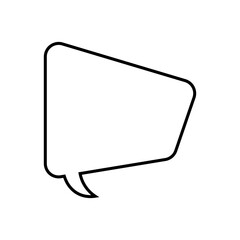 Naklejka premium Speech Bubble Icon with Simple Design. Black and White Color. Vector Illustration.