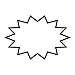 Speech Bubble Icon with Simple Design. Black and White Color. Vector Illustration.