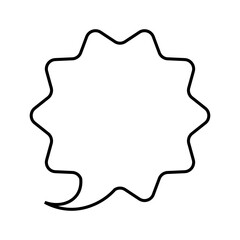 Speech Bubble Icon with Simple Design. Black and White Color. Vector Illustration.