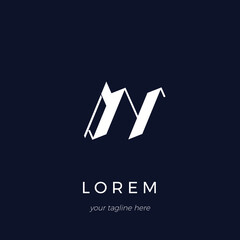 simple yet attractive monogram logo with IN letters