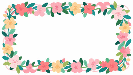 cuckoo Pattern, flower vector pattern surrounds a border.