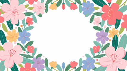 cuckoo Pattern, flower vector pattern surrounds a border.