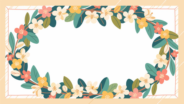 Michelia figo Pattern, flower vector pattern surrounds a border.