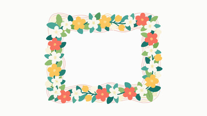 jasmine Pattern, flower vector pattern surrounds a border.