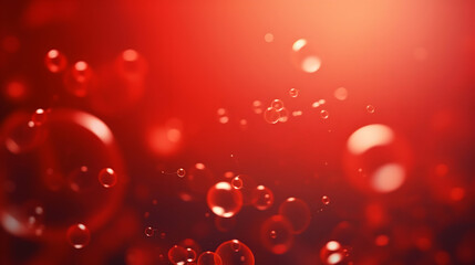 Red Bubble Background &ndash; Abstract Floating Spheres in Soft Light