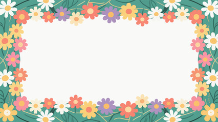 Obraz premium daisy Pattern, flower vector pattern surrounds a border.