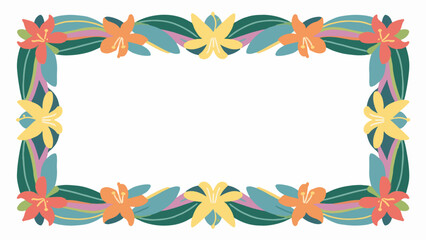 Obraz premium orchid Pattern, flower vector pattern surrounds a border.