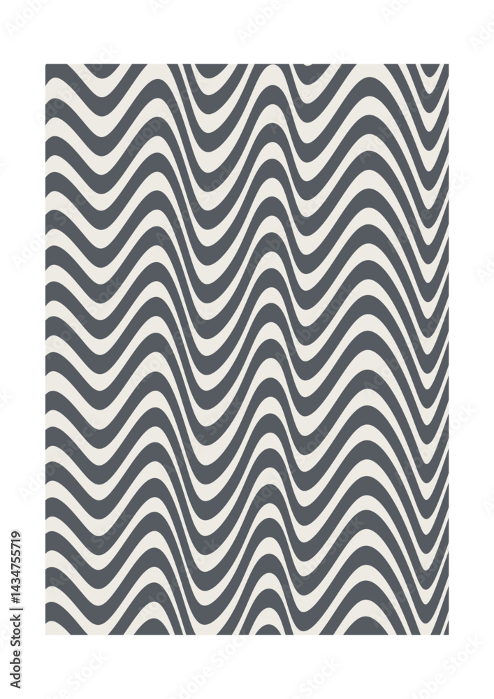 Poster abstract pattern of wavy horizontal lines in gray. abstract texture background in gray