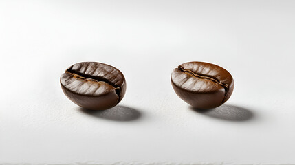 A single coffee bean, brown and smooth, rests on a textured white surface, a simple yet powerful reminder of the origins of our daily caffeine fix.