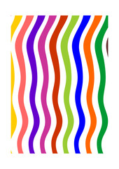 Abstract pattern of wavy vertical lines with colorful colors. Abstract texture background with rainbow colors