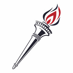 vector illustration of a fire torch