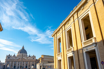The Papal Basilica of Saint Peter in the Vatican, or simply Saint Peter's Basilica, is a church of the Italian High Renaissance located in Vatican City, an independent microstate enclaved within the c