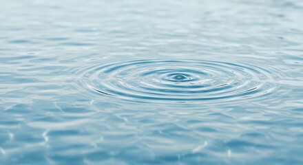 Water Ripple Drop,	Circular ripples on the surface of water., Generative AI